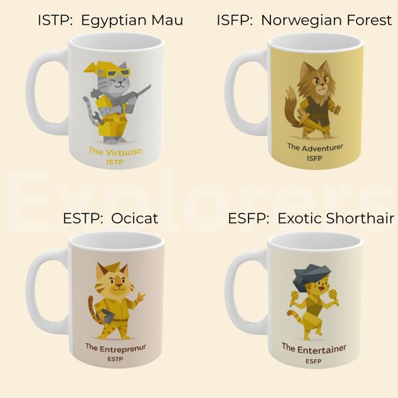 MBTI INFJ Cat Mugs - Picture 3 of 6